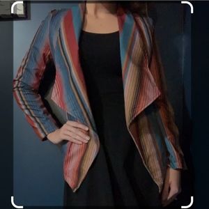 Crazy Train Blaze‎ Your Trail Blazer Size Medium Red Blue Multi-colored Stripes